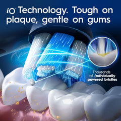 Oral-B iO3 Electric Toothbrushes With 1 Toothbrush Head, 1 Travel Case, Ideal Gifts for Women & Men, Blue