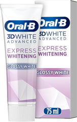 Oral-B 3D White Advanced Express Whitening Glossy White Toothpaste 75ml