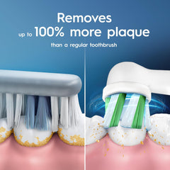 Oral-B Vitality Pro Electric Toothbrushes Adults, 1 Handle, 2 Oral B Electric Toothbrush Heads, 3 Brushing Modes Including Sensitive Plus, Rechargeable, 2 Pin UK Plug, Purple