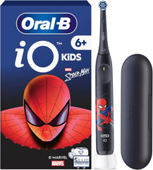 Oral-B iO Kids Marvel Spiderman Electric Toothbrush, 1 Toothbrush Head, 1 Travel Case, 3 Modes with Kid-Friendly Sensitive Mode, 2-Min Music Timer, for Ages 6+