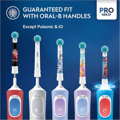 Oral-B Pro Kids Electric Toothbrush Head, Oral B Electric Toothbrushes Kids, with Disney Frozen Characters, Extra Soft Bristles, for Ages 3+, Pack of 4 Toothbrush Heads, White