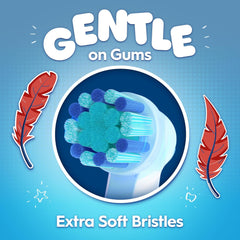 Oral-B Pro Kids Electric Toothbrush, 1 Toothbrush Head, x4 Spiderman Stickers, 1 Travel Case, 2 Modes with Kid-Friendly Sensitive Mode, For Ages 3+, 2 Pin UK Plug, Blue