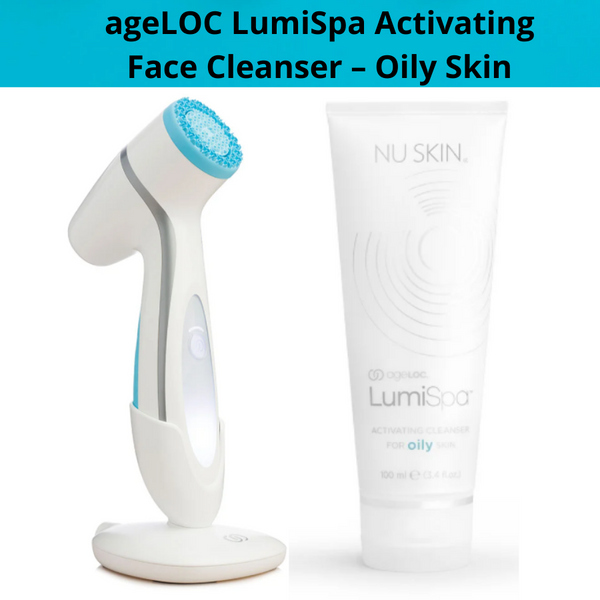 NUSKIN ageLOC LumiSpa Device Skincare Kit With Activating Cleanser OILY CLEANSER