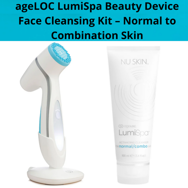 NUSKIN ageLOC LumiSpa Device Skincare Kit With Activating Cleanser NORMAL TO COMBO CLEANSER